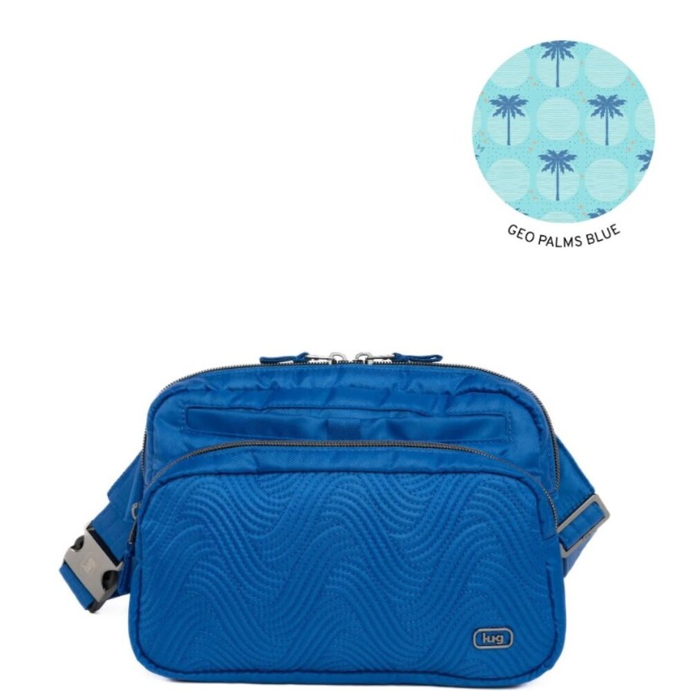 Lug Classic Quilted Belt Bag Crossbody - DoubleBack Azure Blue
